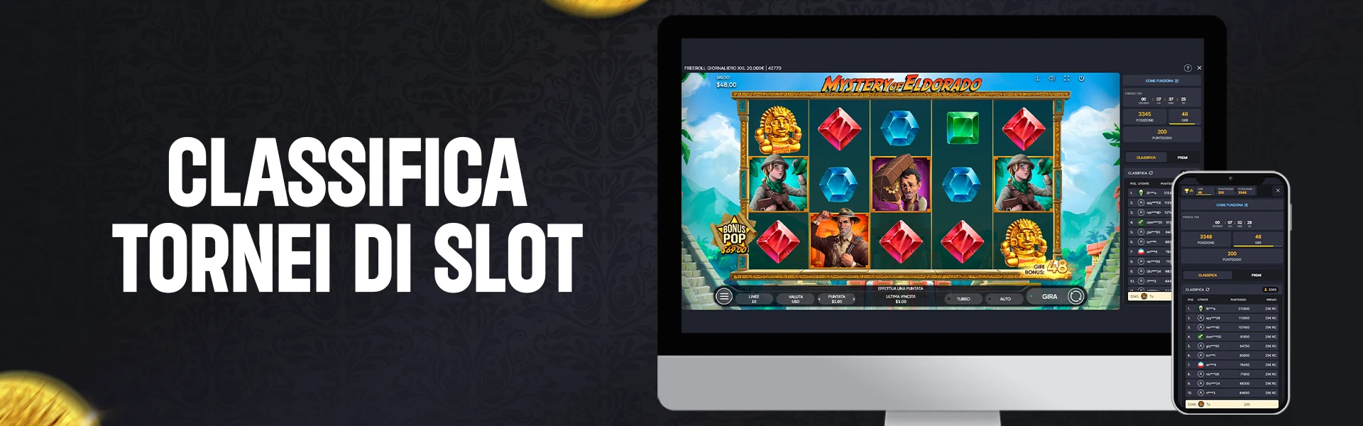 Classifica tornei Slot