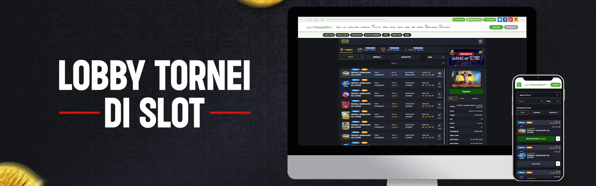Lobby tornei Slot