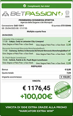 Coupon 100€ di bonus extra