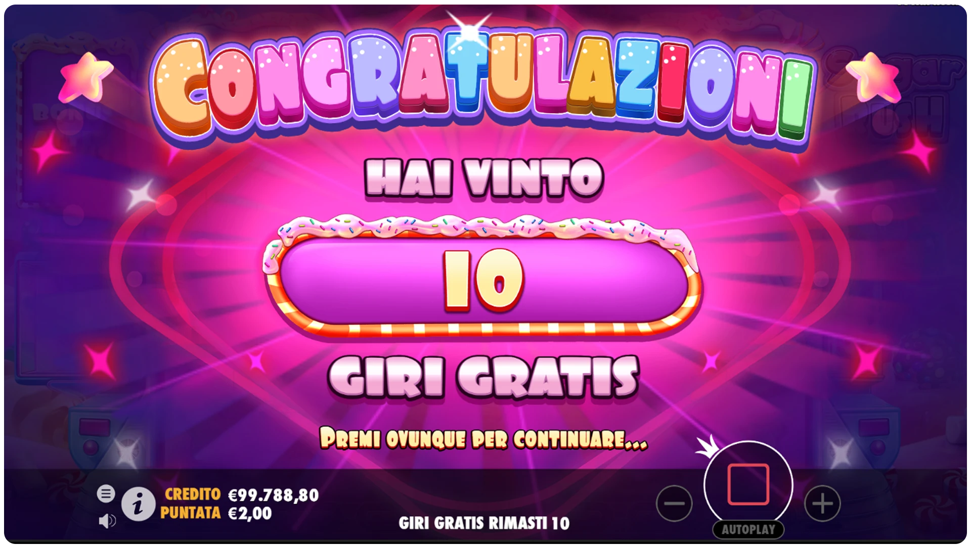 Slot Sugar Rush - giri gratis