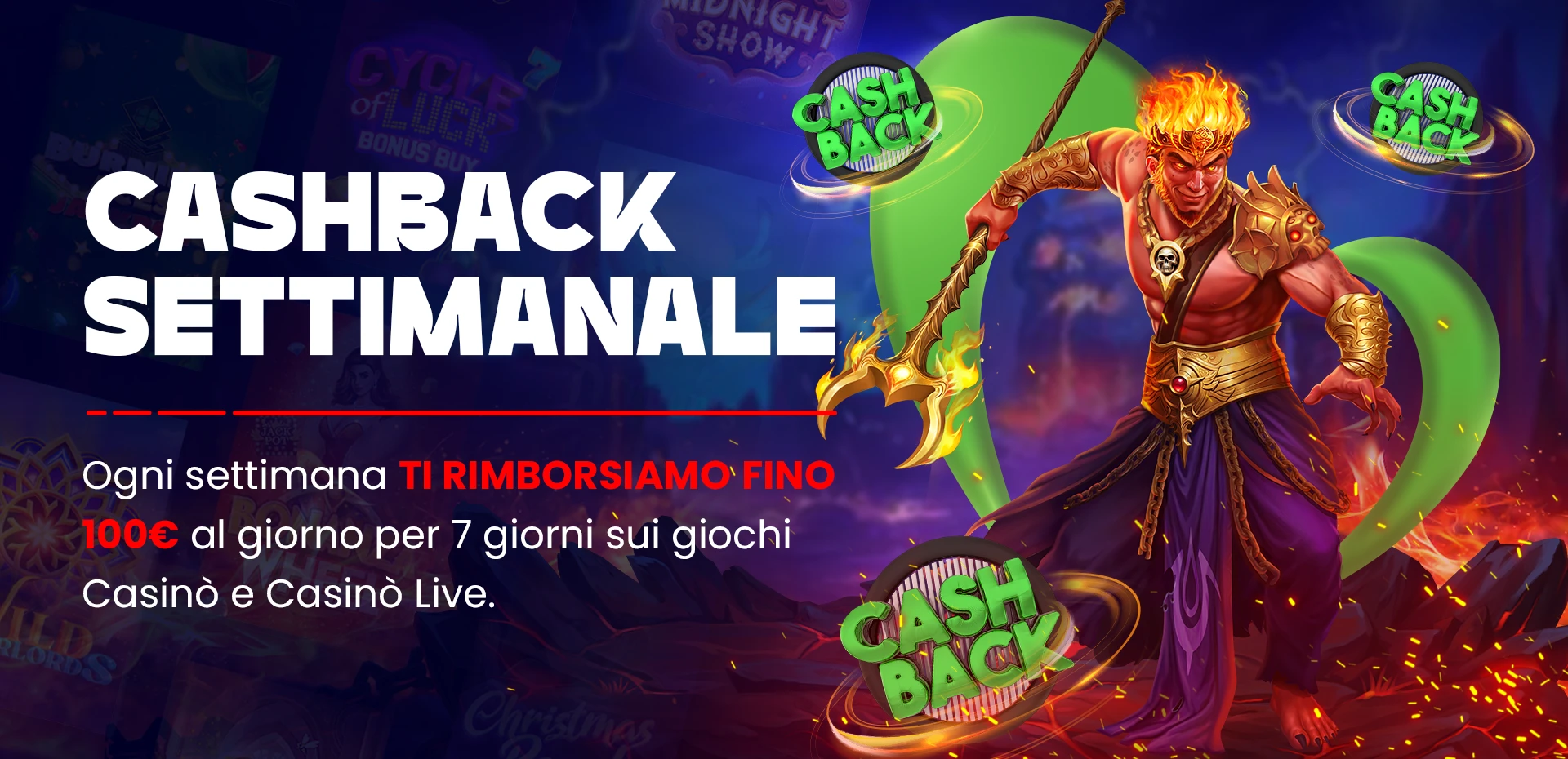 Cashback Settimanale Betpassion