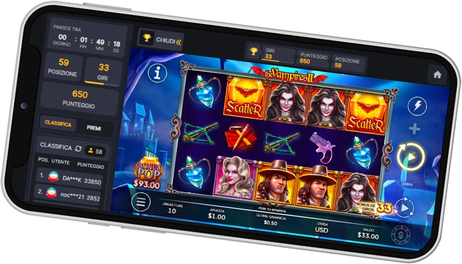 Esempio della funzione Rebuy in Game of Slots